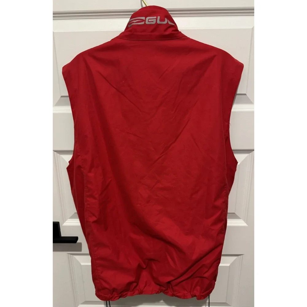 GUL Performance Vest Men's Red Medium M Red Full Zip Fleece Lined Medium Weight